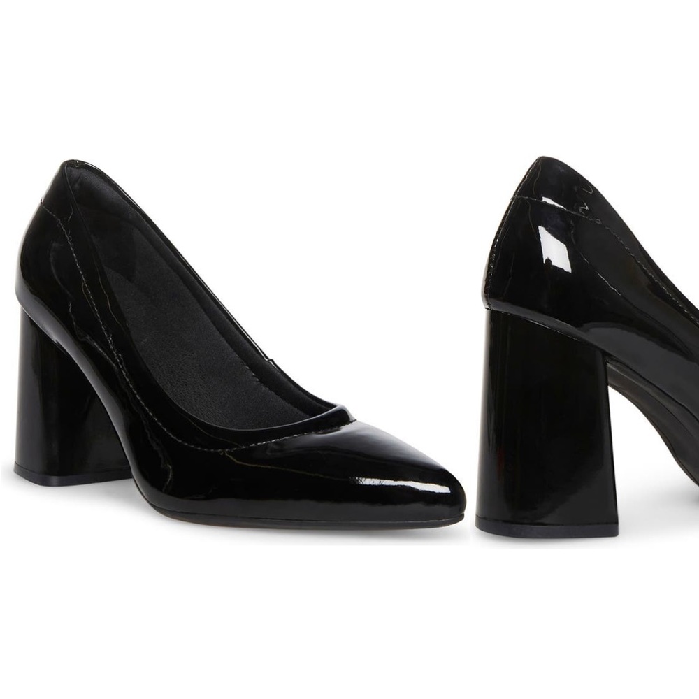 Anne Klein black patent leather heels; worn once.